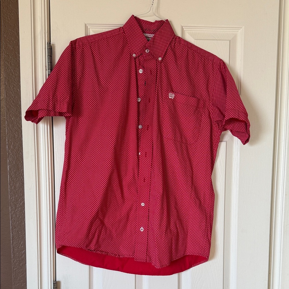 Cinch Red Patterned Men's Shirt